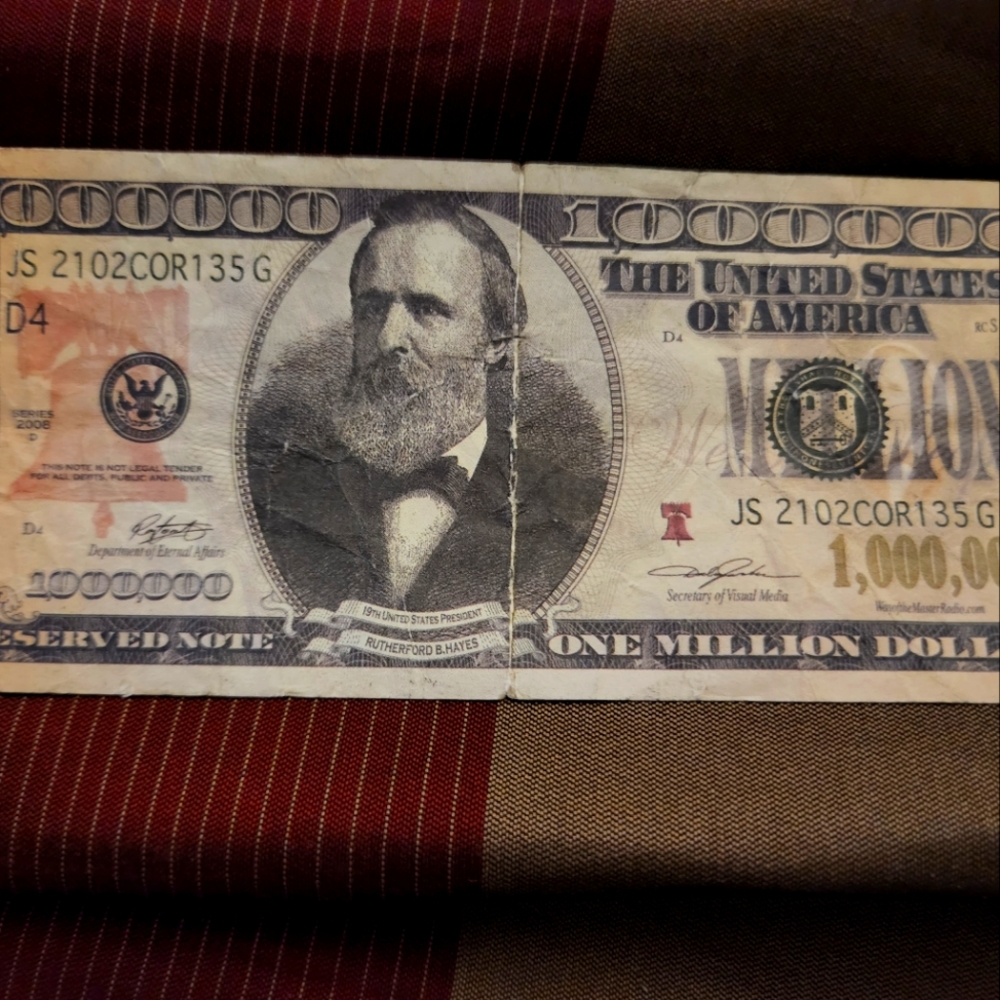 Collectable 1 million dollar bill.